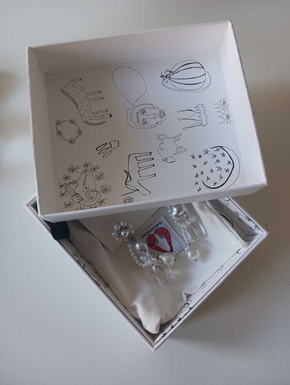 Shrimps Alloy/bead Pearl Cluster Earrings - Cream / Silver With Dust Bag And Box - Picture 9 of 10